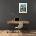 thumbnail image 3 of Beauchamp, Andy 11x14 White Modern Wood Framed Museum Art Print Titled - Colorful Owl, 3 of 4