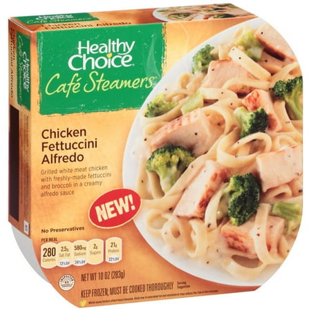 alfredo steamers cafe choice healthy chicken fettuccini oz