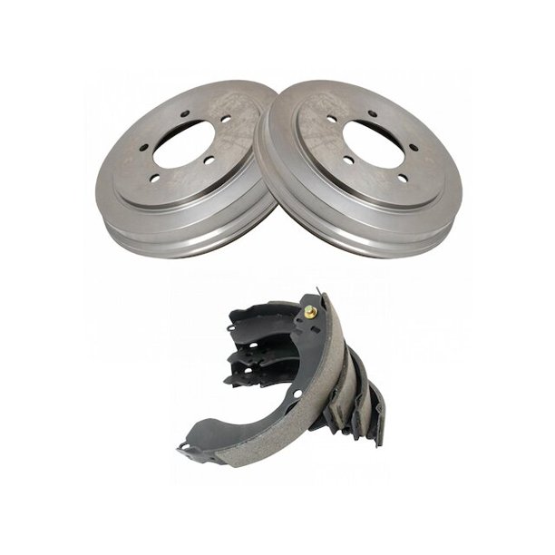 Rear Brake Drum and Brake Shoe Kit Compatible with 2008 2014 Jeep