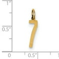 thumbnail image 2 of 14k Small Polished Elongated 7 Charm, 2 of 3