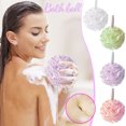 thumbnail image 5 of Honeeladyy Bath Sponge Shower Loofahs 80g Soft Mesh Body Scrubber Sponge Balls Body Shower Puff Mesh Pouf Bath Scrunchies Body Wash Puff for Home Hotel Trip Exfoliating Shower Pouf Balls(Pink), 5 of 5