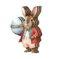 thumbnail image 1 of Binwennn Retro Easter Wooden Decorations Rabbit Wooden Hollow Rural Farmhouse Easter Home Decorations Suitable For Tree Family Party Decoration Hand Painted Stained Glass Window Hanging Decorated, 1 of 3