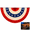 LED (1.5 x 3 Ft), variant on Patriotic American Flag Bunting Banner, Pleated Fan Flag for 4th of July Memorial Day Porch Balcony Outdoor Yard Decorations