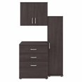 thumbnail image 1 of Pemberly Row Ensemble de Rangement Modulaire 3 Pcs 44W avec Armoires au Sol et Murales - Gris Orage, 1 of 8