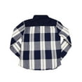 thumbnail image 2 of Smash Boys Western Style Long Sleeve Button or Snap Down Shirt Top 32956-5 (navy ivory plaid), 2 of 3