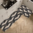 thumbnail image 4 of Farmhouse Kitchen Rug Sets 3 Piece,Black Geometric Triangle Rugs Non Slip Kitchen Rugs and Mats Set,Boho Rugs Western Decor for Mens Floor Washable Kitchen Floor Rugs for Hallway Laundry Room, 4 of 4