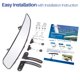 thumbnail image 5 of Betooll Espejo Convexo Para Carrito De Golf Con Visión Trasera Ancha De 16,5 Pulgadas Para Ez Go Club Car Yamaha, 5 of 5