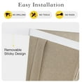 thumbnail image 3 of NICETOWN Linen French Door Curtains, 100% Blackout Door Curtains Privacy Thermal Insulated Tie up Glass Shades, Room Darkening Door Blinds for Door Window, Taupe, 26"x80", 1 Panel, 3 of 6