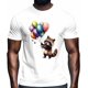 thumbnail image 2 of Camisetas casuales de manga corta con globos de colores y mapaches para hombre. Camisetas gráficas., 2 of 8