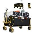 thumbnail image 2 of Olurrisa 67-1/2in Extra long large Heavy Duty Utility Beach Wagons with Opened Tailgate and All-Terrain Wheels, 480lbs Capacity, Patented Ultra-Stable Frame, No Assembly Needed, Black, 2 of 8