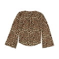 thumbnail image 2 of bar III Womens Bell-Sleeve Pullover Blouse, Brown, Large, 2 of 2