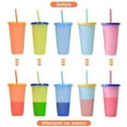 thumbnail image 5 of MODANU 6 Pcs Color Changing Tumblers 24 oz Cold Drink Cups with Lids and Straws Reusable Plastic Drink Cups for Kids and Adults, Multicolor, 5 of 10