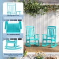 thumbnail image 5 of Pipopa Outdoor Rocking Chair Set of 2,HDPE All Weather Patio Rocker for Lawn,Porch,Garden,Aqua, 5 of 8