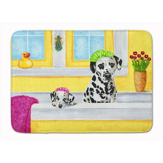 Carolines Treasures AMB1099RUG Bath Day Dalmatian Machine Washable Memory Foam Mat