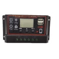 thumbnail image 4 of 12V/24V 10A Compact Solar Charge-Discharge Controller with Light Time Control, USB Port, Black Housing – User-Friendly Design for Efficient Solar Energy Management, Suitable for Beginners and, 4 of 5