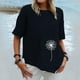 thumbnail image 2 of Moda Mujer Verano Casual Manga Corta Cuello Redondo Estampado Blusa Camiseta Wmkox8yi bvn1296, 2 of 4