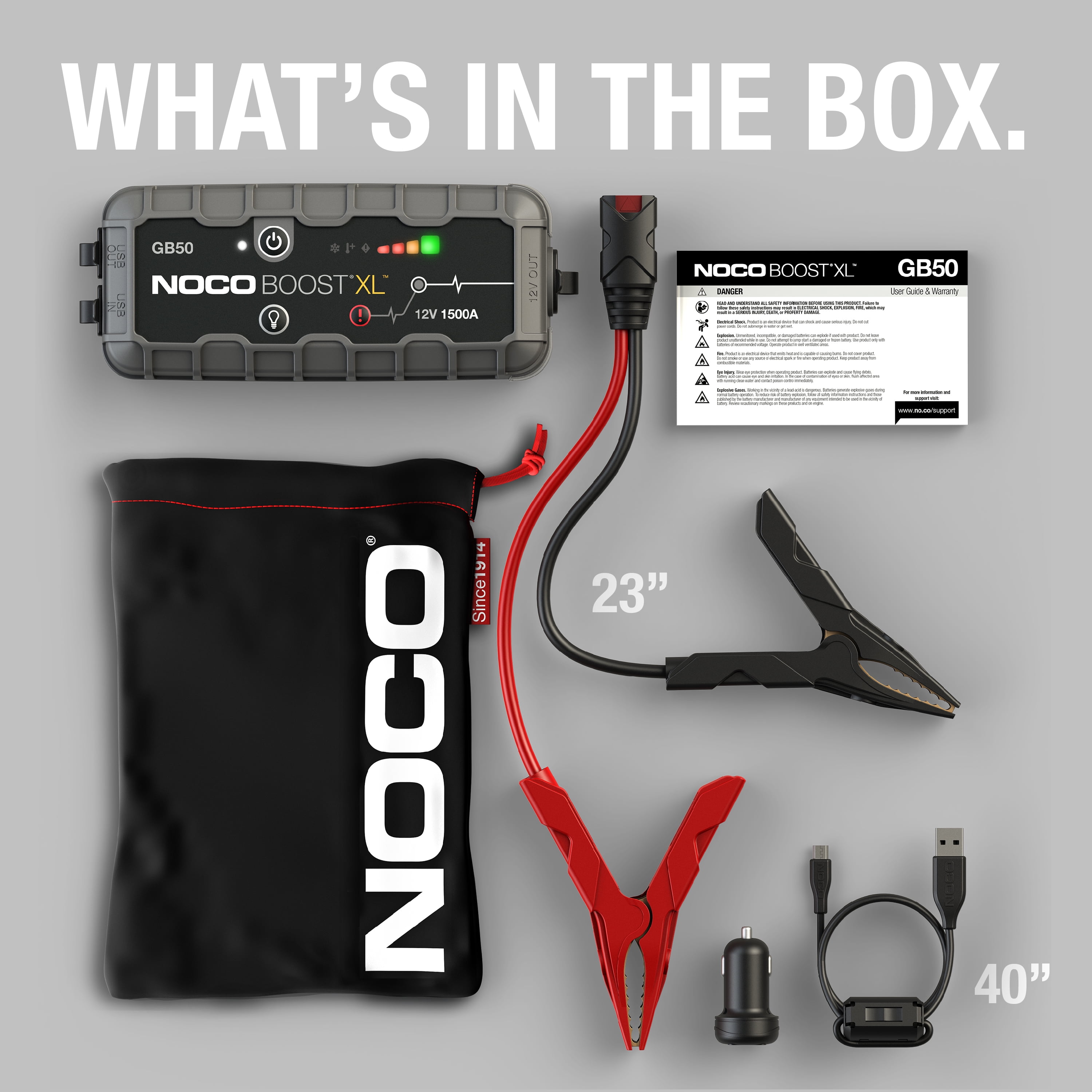 NOCO Boost XL GB50 1500A 12V UltraSafe Portable Lithium Jump 