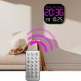 thumbnail image 4 of LED Wall Clock With Remote Control Display Temperature Room Desktop Clock, 4 of 4
