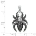 thumbnail image 3 of Sterling Silver Black & White Cz Spider Pendant (31 X 18) Made In China qp2113, 3 of 3