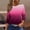 Hot Pink, variant on SOOMLON Womens 3/4 Sleeve T Shirts Petite Tunic Cotton Tops Casual Gradient Color Crewneck Shirts Cute T Shirts 2025 Trendy Spring Summer Ladies Tops Loose Fit Boho Basic Outfits Pullover Hot Pink XL