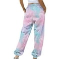 thumbnail image 6 of LEBONYARD Womens Pants Plus Size,Clearance Pants for Women under $5,Women's Casual Trousers Printing Drawstring Pants Waist Long Pants Sweatpants with Pocket Multicolor S, 6 of 7