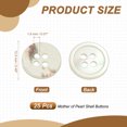 thumbnail image 2 of Uxcell Natural Shell Sewing Buttons, 4 Holes Mother of Pearl Shell Round Sewing Buttons for DIY Crafts 12.5 mm & 25 Pack & White/Blue, 2 of 7