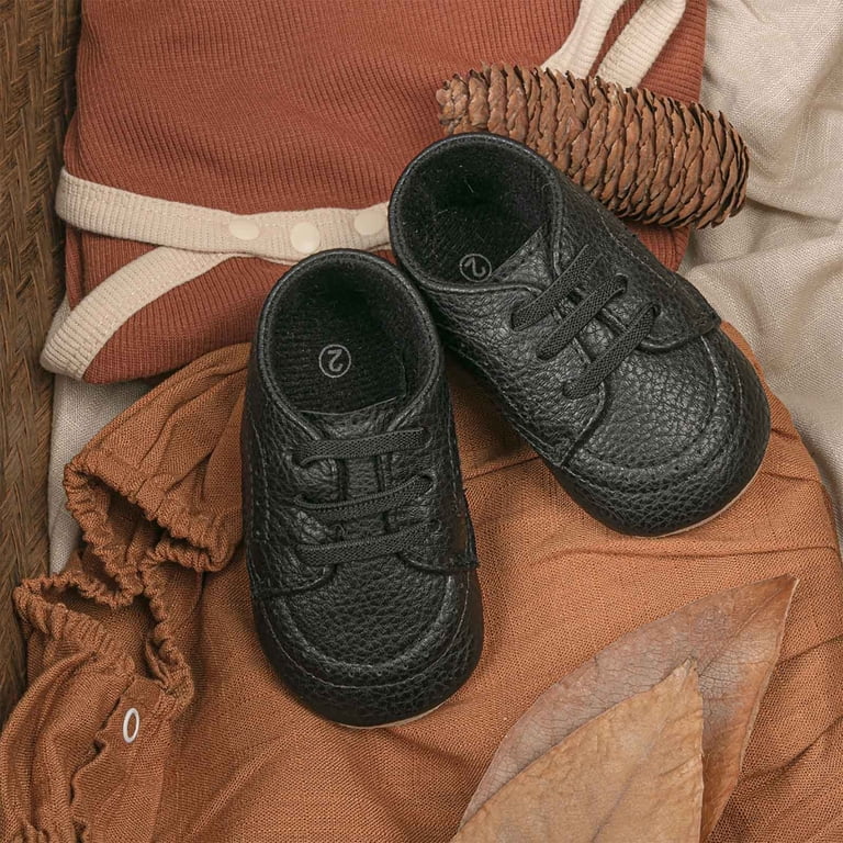 black infant dress shoes Infant Lace-Up Loafers- Black 9