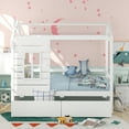 thumbnail image 2 of Harper & Bright Designs Twin House Bed with Tent, House Twin Bed Frame with Storage Drawer and Roof, White, 2 of 9