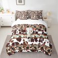 thumbnail image 2 of Castle Fairy Boys Girls Western Bull Skull Twin Bedding Sets 7-Piece,Cow Print Bedding Comforter Set Microfiber,Bohemian Tribal Aztec Breathable Sheet Sets,Lightweight Room Decor,Reversible, 2 of 8