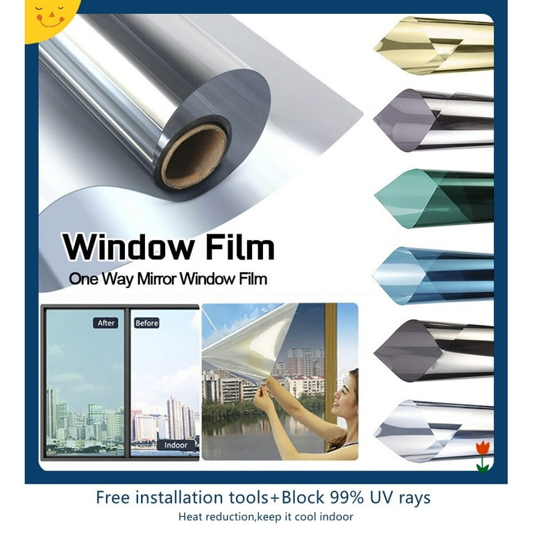 Length 2/3/5 Meter Mirror Window Film Insulation Solar Stickers UV  Reflective One Way Window