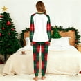 thumbnail image 4 of Posijego Womens Christmas Pajama Sets Plaid Printed Long Sleeve Tops Jogger Pants Lounge Sets Pjs Loungewear, 4 of 5