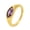 Gold Purple, variant on Women Stainless Steel Gemstone Signet Ring Fancy Cut Cubic Zirconia Wedding Ring Minimalist Trendy Band for Everyday Wear Gold Plated Green Size 10