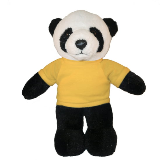 Plushland 8 Inch Floppy Panda with Tee Plush Stuffed Animal Personalized Gift - Custom Text on Shirt - Great Present for Mothers Day, Valentine Day, Graduation Day, Birthday