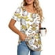 thumbnail image 2 of Camisetas informales de verano para mujer, cuello cuadrado, manga corta, túnica, blusas sueltas y cómodas OAVQHLG3B Store  lin121212, 2 of 4