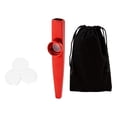 thumbnail image 3 of Flauta Kazoo, instrumento musical de acompañamiento musical, fácil de tocar, con bolsa de almacenamiento, bolsas de regalo para amantes de la música y rojo, 3 of 8