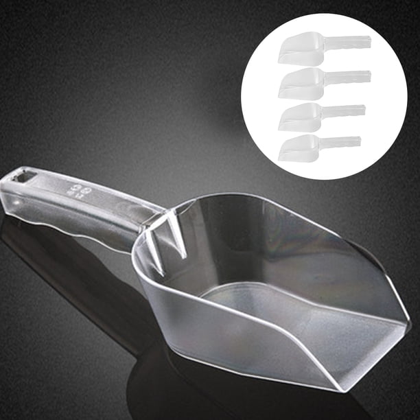 IFANLANDOR 4Ud Cucharas Transparentes Para Hielo Multipropósito Con Mango Ergonómico