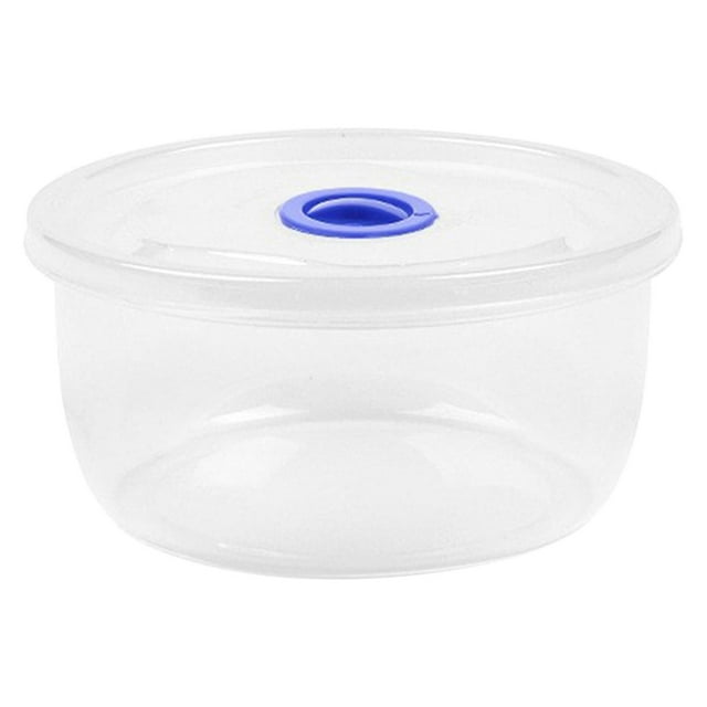 Bento Box Lunch Box Clear Plastic Round Container With Exhaust Hole Microwave Safe Refrigerator Safe Stackable Design