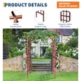 thumbnail image 3 of 85 in Wooden Garden Arbor,Solid Fir Wood Trellis for Plant Climbing,Wedding Ceremony Decoration Pergola for Garden Backyard,Lawn,Dark Brown, 3 of 9