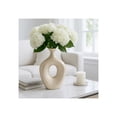 thumbnail image 4 of Elegant Ceramic Vase with Hollow Center for Living Room Decor - Contemporary Flower Vase for Home Decor and Room Display - Sculptural Accent for Bedroom, House, Office and Table - 13", Gold, 4 of 16
