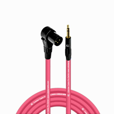 Columber Cable - Right Angle 3-Pin XLR Male to 3.5 TRS Male 3-Pin Connector