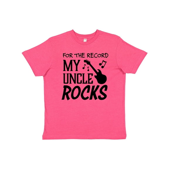 Inktastic For the Record, My Uncle Rocks Youth T-Shirt