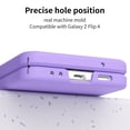 thumbnail image 4 of MonsDirect for 6.7 inch Samsung Galaxy Z Flip 3 5G 2021 Case with A Capacitance Pen, Two Hinge Protection Hard PC Back Anti-Drop Shockproof Full Coverage with S Pen Holder for Galaxy Z Flip 3, Purple, 4 of 7