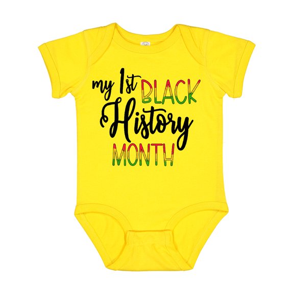 Inktastic My 1st Black History Month Boys or Girls Baby Bodysuit