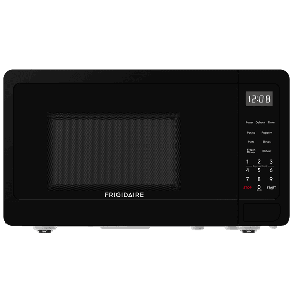 Frigidaire 0.7 Cu. Ft. Countertop Microwave Oven, 700 Watt Microwave with 10 Power Levels, Black EMW733