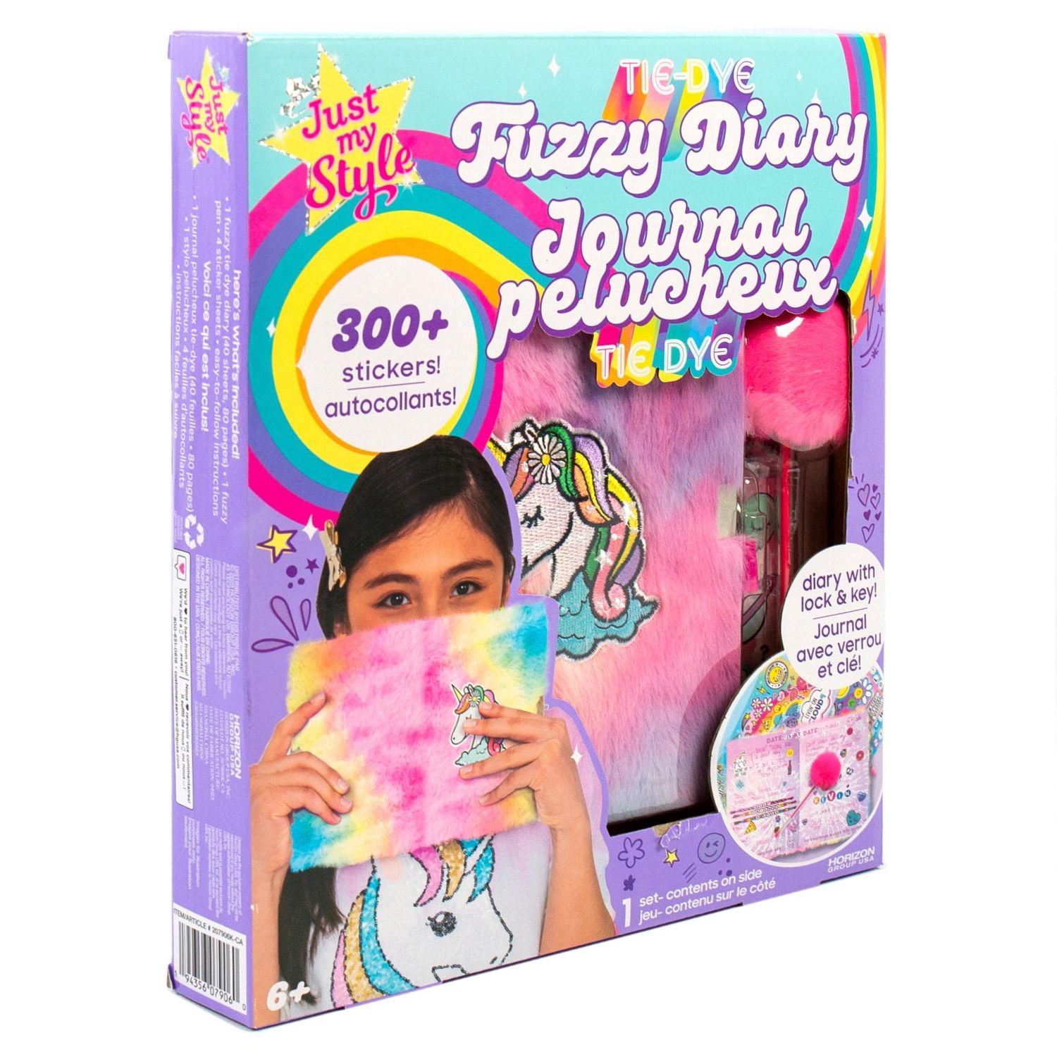Just My Style Tie-Dye Fuzzy Diary