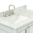 thumbnail image 5 of Ariel Stafford 37 Inch Single Left Offset Rectangle Sink Vanity With Carrara White Marble Countertop W/0.75" Edge In Grey, 5 of 11