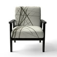 thumbnail image 4 of Designart "Contemporary Minimalist Black and White V III" Black Lines Upholstered Accent Chair - Modern Arm Chair For Living Room, 4 of 5