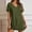 *Army Green, variant on ClodeEU Women's Solid Color V Neck Short Sleeve Beach Cover Up Dress,Casual Summer Swimwear Bikini Cover Up Dress Army Green,Women's Plus L