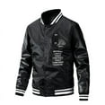 thumbnail image 2 of Casual Baseball Collar Jacket (L, Blue), 2 of 6
