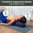 thumbnail image 6 of Sol Living Yoga Bolster Pillow Rectangular Meditation Cushion Cotton Meditation Accessories for Restorative Yoga Meditation Pillow Yoga Pillow Firm Body Pillow Bolster Pillow for Legs Removable Cover, 6 of 7